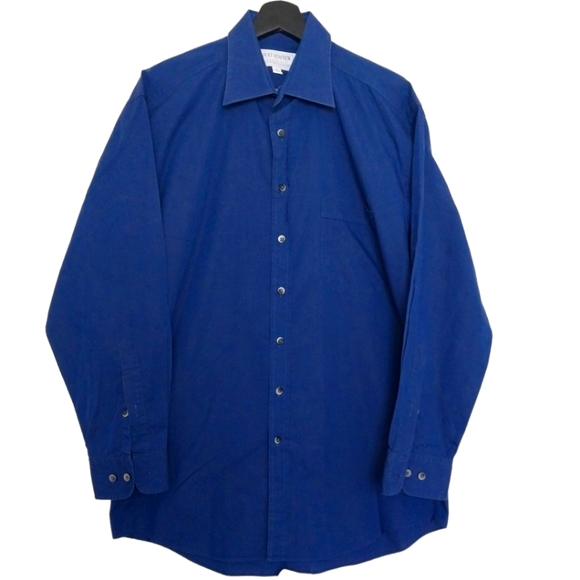 Holt Renfrew Classic Men's Botton-down Shirt 100%cotton sz 15.1/2 R in Dark Blue - Picture 1 of 11